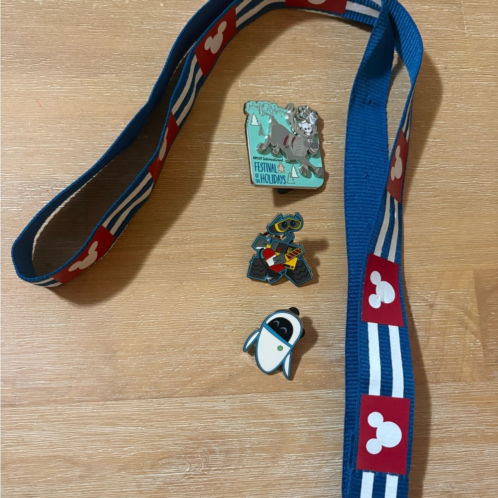 Disney pin bundle plus lanyard